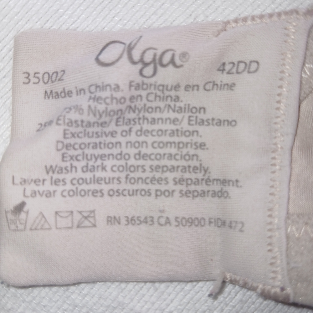 Sz.42DD Womens Olga Signature Satin Bra - Picture 8 of 8